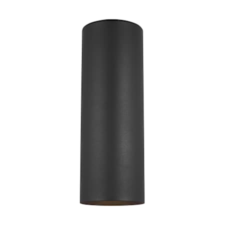 Visual Comfort Outdoor Cylinders 2 Light 14" Tall Outdoor Wall Sconce with LED Bulbs Black
