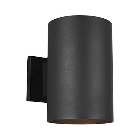 Visual Comfort Outdoor Cylinders 9" Tall Outdoor Wall Sconce Black