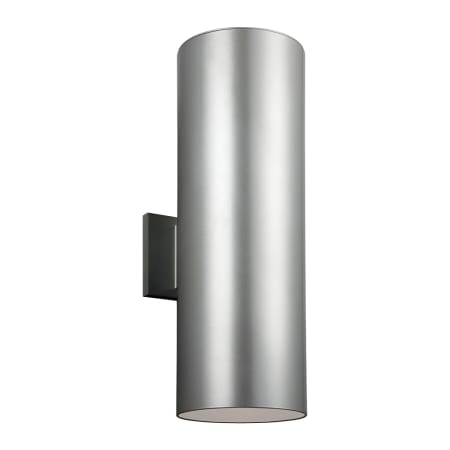 Visual Comfort Outdoor Cylinders 2 Light 18" Tall Outdoor Wall Sconce Painted Brushed Nickel