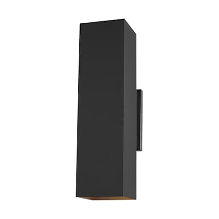 Visual Comfort Pohl 2 Light 19" Tall Outdoor Wall Sconce with LED Bulbs Black