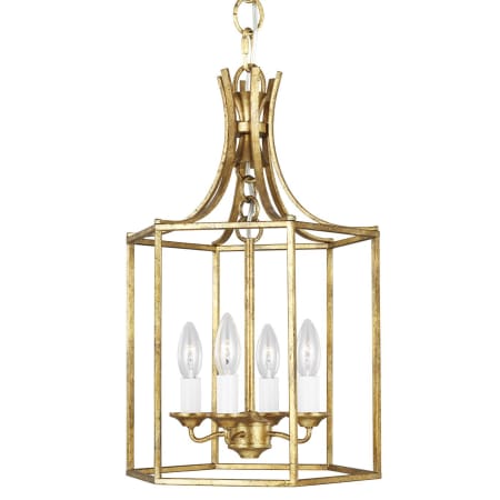 Visual Comfort Bantry House 4 Light 13" Wide Pendant Antique Gild