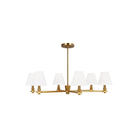 Visual Comfort Paisley 6 Light 36" Wide Chandelier Burnished Brass