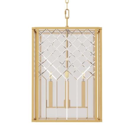 Visual Comfort Erro 4 Light 16" Wide Pendant Burnished Brass