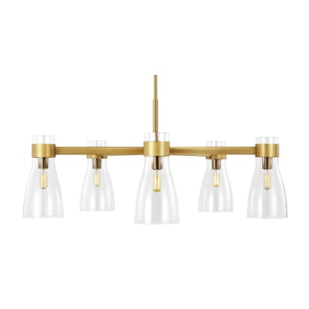 Visual Comfort Moritz 5 Light 34" Wide Chandelier Burnished Brass