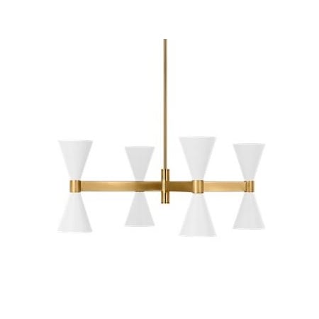 Visual Comfort Albertine 8 Light 48" Wide Chandelier Matte White