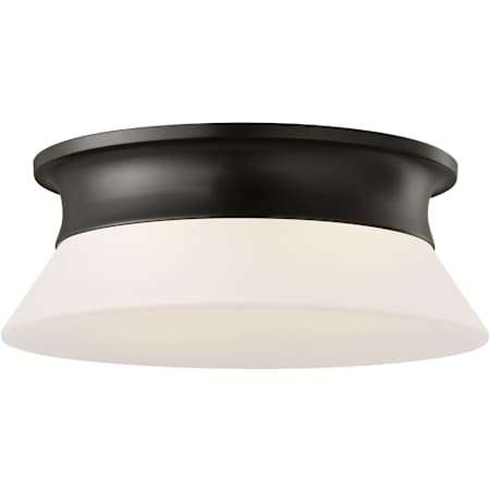 Visual Comfort Panos 2 Light 14" Wide Flush Mount Ceiling Fixture with Etched Glass Shade Aged Iron
