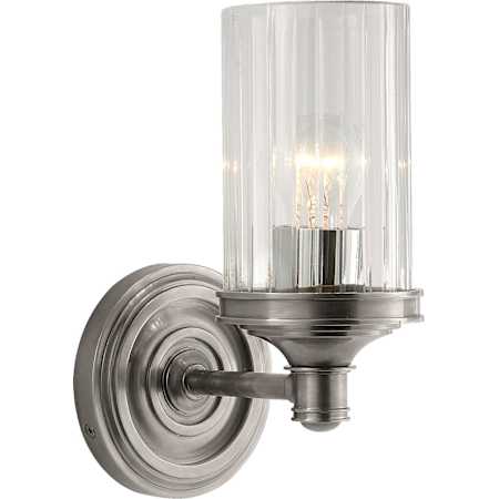 Visual Comfort Ava 9-1/4" High Wall Sconce with Crystal Shade Antique Nickel