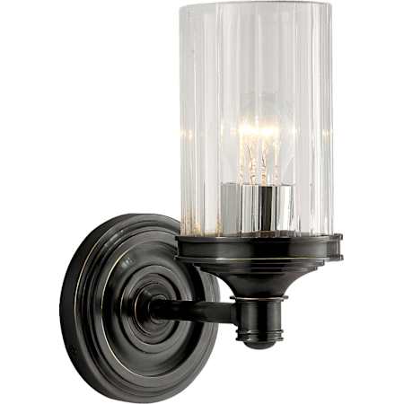Visual Comfort Ava 9-1/4" High Wall Sconce with Crystal Shade Bronze