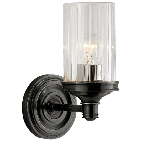 Visual Comfort Ava 9-1/4" High Wall Sconce with Crystal Shade Bronze