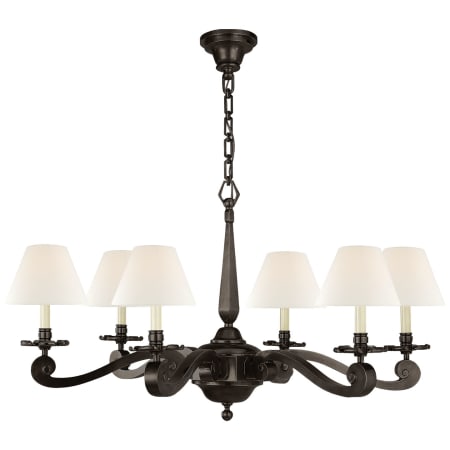 Visual Comfort Myrna 6 Light 33" Wide Chandelier Gun Metal