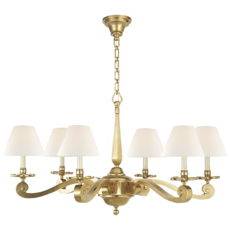 Visual Comfort Myrna 6 Light 33" Wide Chandelier Natural Brass