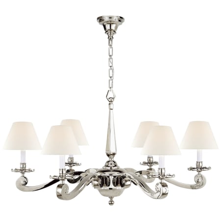 Visual Comfort Myrna 6 Light 33" Wide Chandelier Polished Nickel