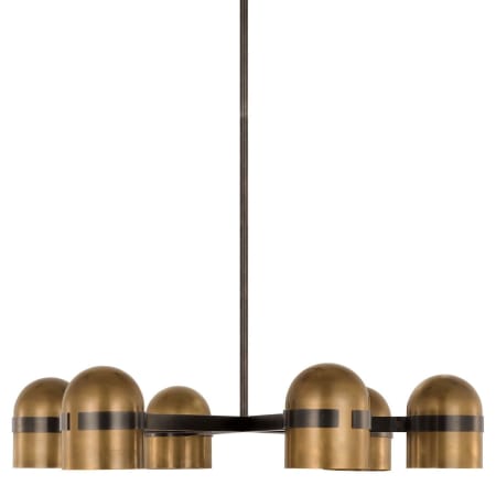 Visual Comfort Octavia 36" Wide LED Chandelier Blackened Bronze / Bright Worn Brass