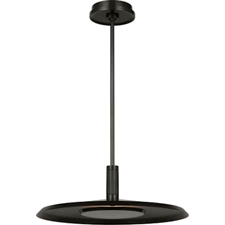 Visual Comfort Saucer 18" Wide LED Pendant Dark Bronze
