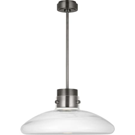Visual Comfort Morgan 22" Wide LED Pendant Burnished Bronze / Clear Glass