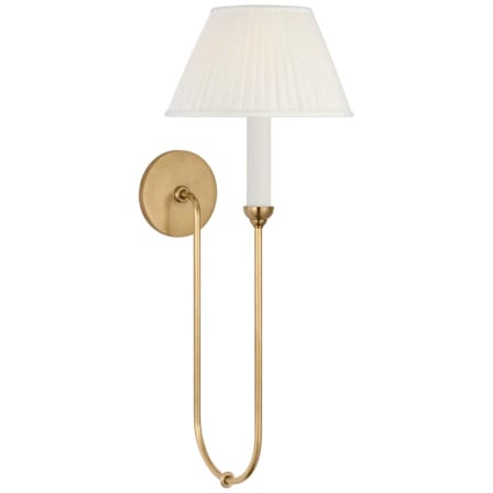 Visual Comfort Ingela 24" Tall Wall Sconce Hand-Rubbed Antique Brass / Silk