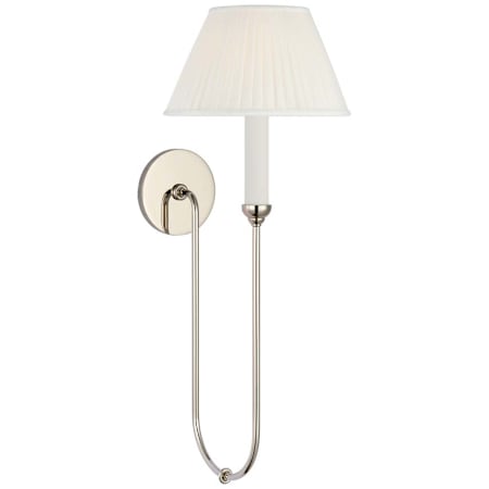 Visual Comfort Ingela 24" Tall Wall Sconce Polished Nickel / Silk