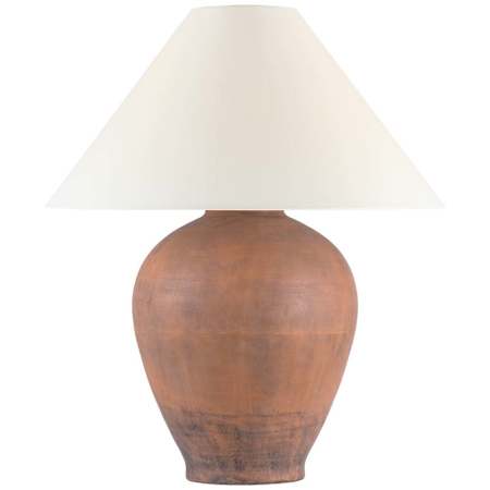 Visual Comfort Fischer 36" Tall Vase Table Lamp Natural Terracotta / Linen
