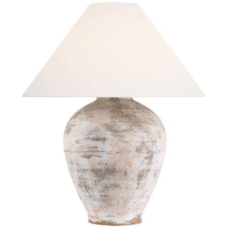 Visual Comfort Fischer 36" Tall Vase Table Lamp Rustic Terracotta / Linen