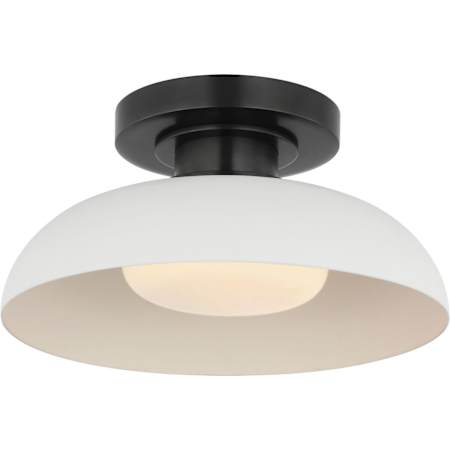 Visual Comfort Cyrus 8" Wide Semi-Flush Ceiling Fixture Bronze and Matte White