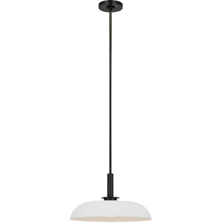 Visual Comfort Cyrus 16" Wide Pendant Bronze and Matte White