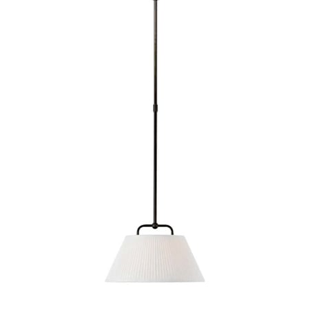 Visual Comfort Serrato 14" Wide LED Pendant Bronze / Silk