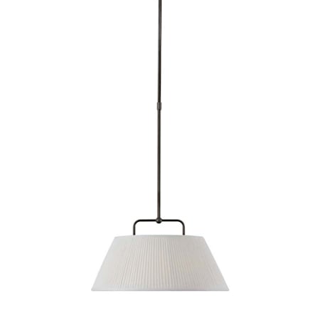 Visual Comfort Serrato 20" Wide LED Pendant Bronze / Silk