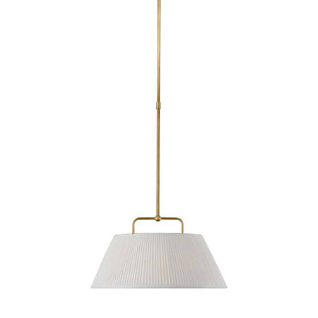 Visual Comfort Serrato 20" Wide LED Pendant Hand-Rubbed Antique Brass / Silk