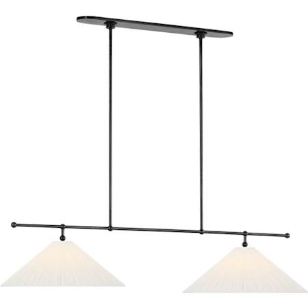 Visual Comfort Soren 2 Light 52" Tall Linear Chandelier Bronze
