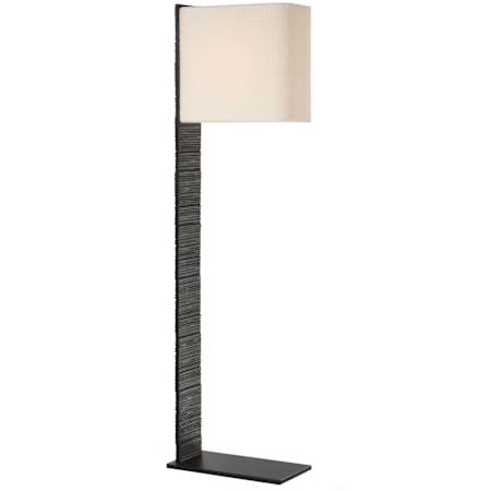 Visual Comfort Fumar 55" Tall Accent Floor Lamp Ridged Carbon