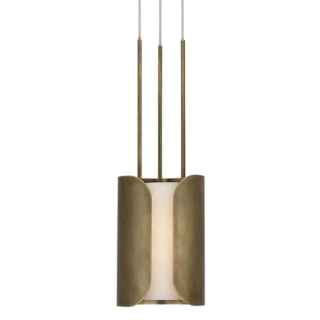 Visual Comfort Armise 8" Wide Suspension LED Mini Pendant Mottled Brass