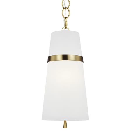 Visual Comfort Cordtlandt 9" Wide Mini Pendant Burnished Brass