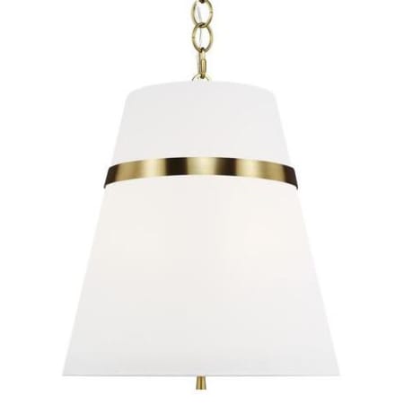 Visual Comfort Cordtlandt 3 Light 18" Wide Pendant Burnished Brass