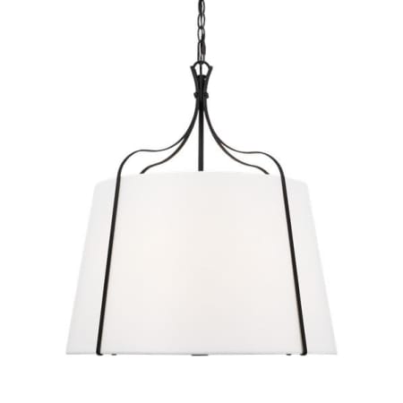 Visual Comfort Leander 4 Light 24" Wide Pendant Smith Steel