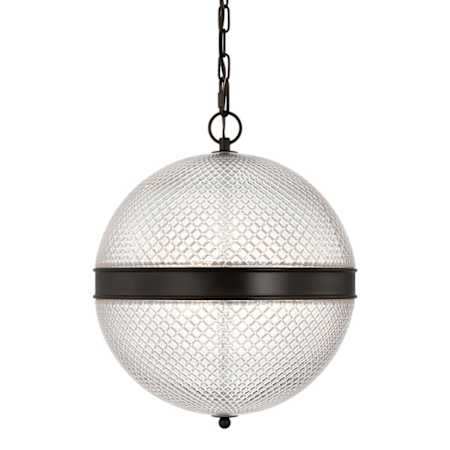 Visual Comfort Lucinda 3 Light 15" Wide Pendant Aged Iron