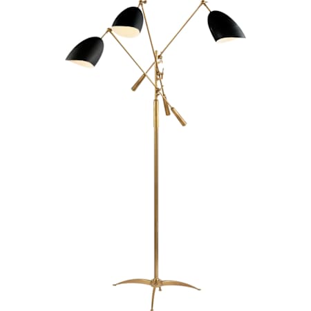 Visual Comfort Sommerard 82" Floor Lamp with Metal Shade by AERIN Hand Rubbed Antique Brass