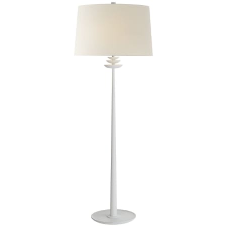 Visual Comfort Beaumont 63" Floor Lamp with Linen Shade by AERIN Plaster White