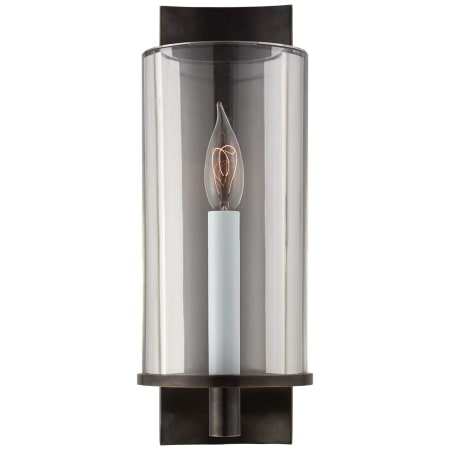 Visual Comfort Deauville 14-1/2" High Wall Sconce with Clear Glass Shade Bronze