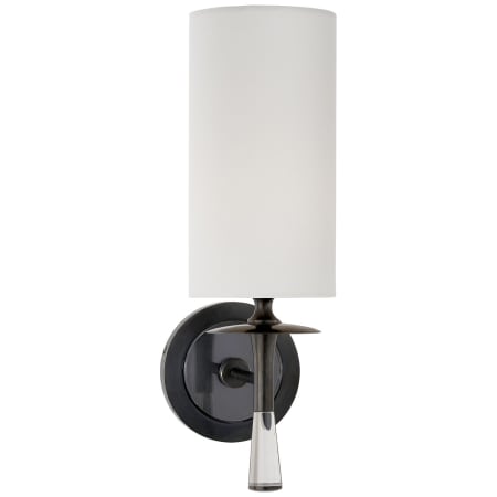 Visual Comfort Drunmore 14-1/4" High Wall Sconce with Linen Shade Bronze