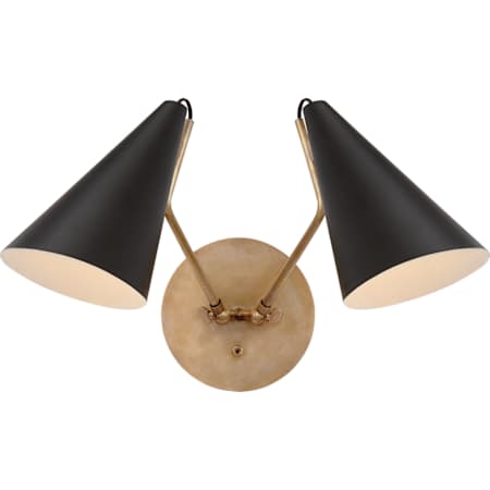 Visual Comfort Clemente 19-1/4" Wide Wall Sconce with Metal Shade Hand Rubbed Antique Brass