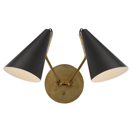 Visual Comfort Clemente 19-1/4" Wide Wall Sconce with Metal Shade Hand Rubbed Antique Brass