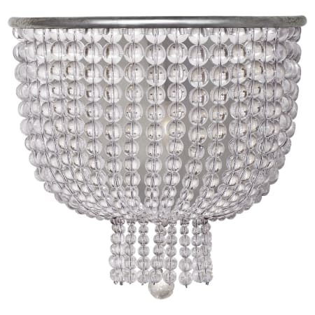 Visual Comfort Jacqueline 10-1/4" High Wall Sconce with Bead Accents Burnished Silver Leaf