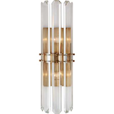 Visual Comfort Bonnington 22" Tall Sconce with Crystal by AERIN Hand Rubbed Antique Brass