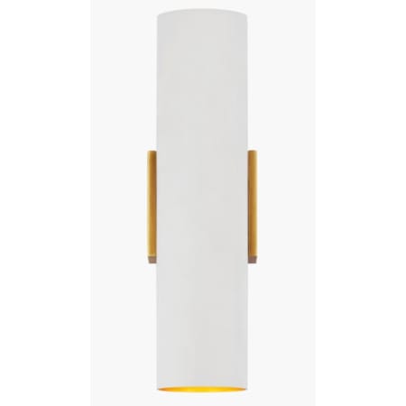 Visual Comfort Nella 15" Tall LED Wall Sconce Hand-Rubbed Antique Brass / Plaster White