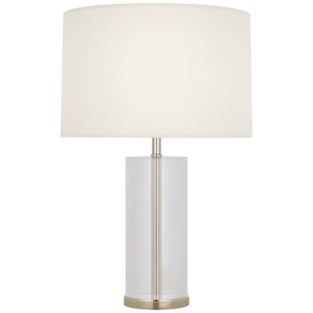 Visual Comfort Lineham 16" Tall Cordless LED Buffet Table Lamp Crystal / Polished Nickel / Linen