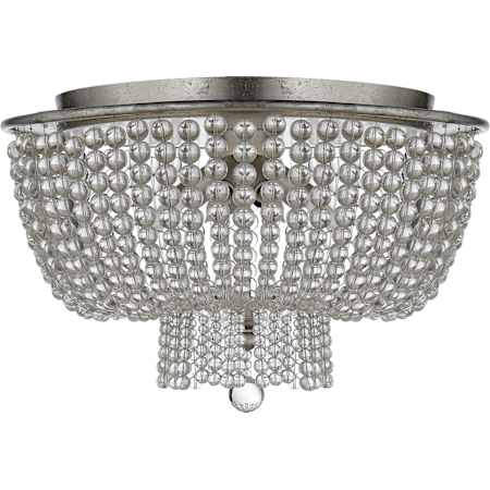 Visual Comfort Jacqueline 18" Flush Mount by AERIN Burnished Silver Leaf