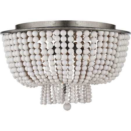 Visual Comfort Jacqueline 18" Flush Mount by AERIN Burnished Silver Leaf