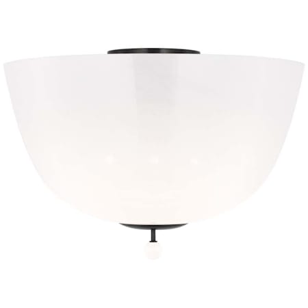Visual Comfort Brisa 3 Light 16" Wide Semi-Flush Bowl Ceiling Fixture Bronze / White Strie Glass