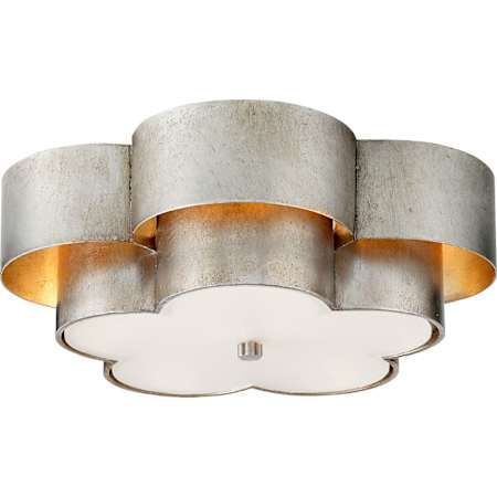Visual Comfort Arabelle 20" Large Flush Mount by AERIN Burnished Silver Leaf