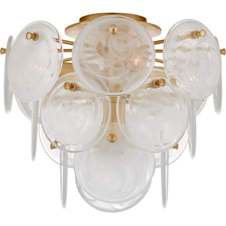 Visual Comfort Loire 4 Light 14" Wide Flush Mount Waterfall Ceiling Fixture Gild